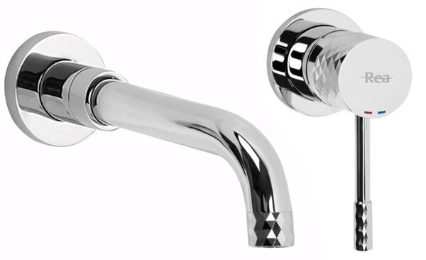 Bateria Umywalkowa REA LUNGO Diamond + BOX Chrom