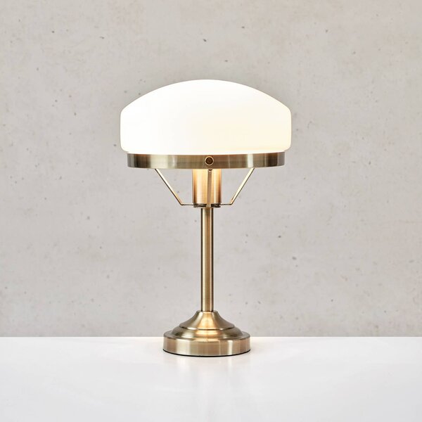 Markslöjd Lampa stołowa Aurelia, możliwość ściemniania, mosiężny / złoty, salon / jadalnia, szkło, antyczny