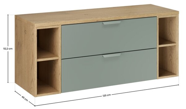 Zestaw mebli łazienkowych 120cm z blatem Aster Green