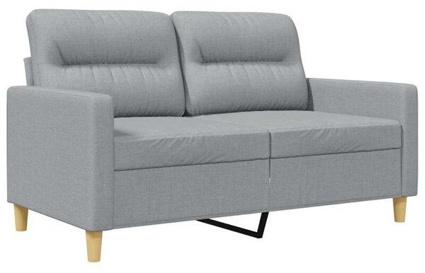 Sofa 2-osobowa, jasnoszara, 120 cm, tapicerowana tkaninÄ