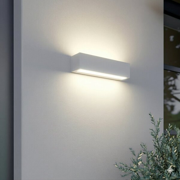 Zewnętrzna Lampa Lucande, Lengo, biały, aluminium, nowoczesny