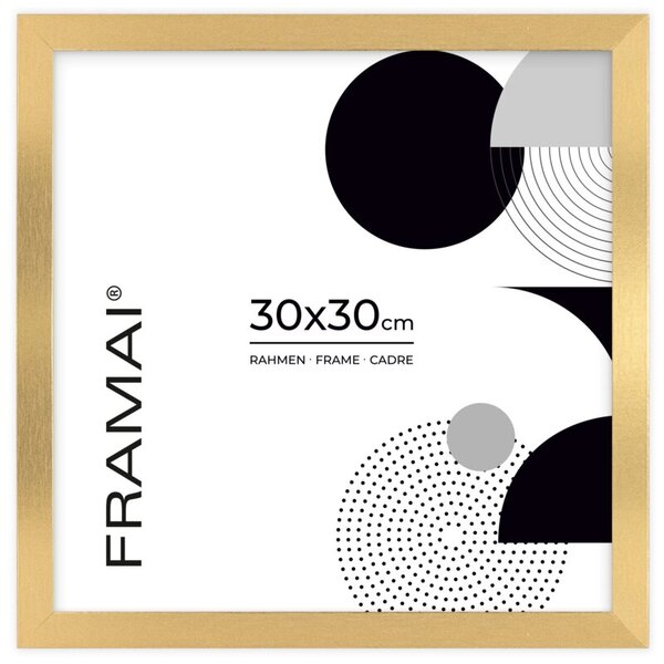 Złota ramka na zdjęcia w rozmiarze 30x30 cm FRAMAI®