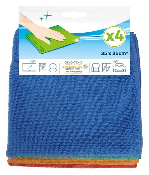 Ściereczka z mikrofibry 4 szt. Oeko-Tex