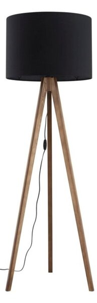 Lampa podłogowa TK Lighting GRAND ORZECH 16005 145 cm, E27, brąz orzech/czarna, klosz 50 cm, do salonu i sypialni