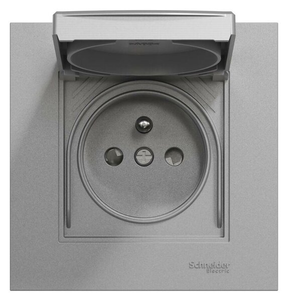 Gniazdo pojedyncze IP44 Miluz Ed aluminum SCHNEIDER