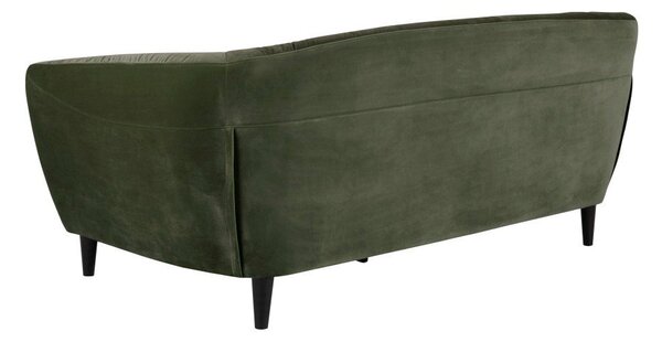 Zielona aksamitna sofa Actona Ria, 191 cm