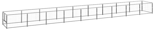 Kojec dla psa, czarny, 9 m², stalowy