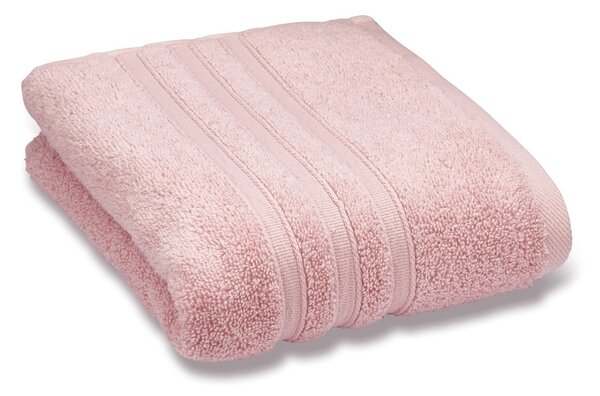 Jasnoróżowy bawełniany ręcznik kąpielowy frotte 70x120 cm Zero Twist – Catherine Lansfield
