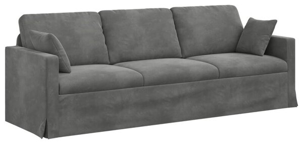 ModuÅowa kanapa aksamitna w kolorze ciemnoszarym z ergonomicznym designem