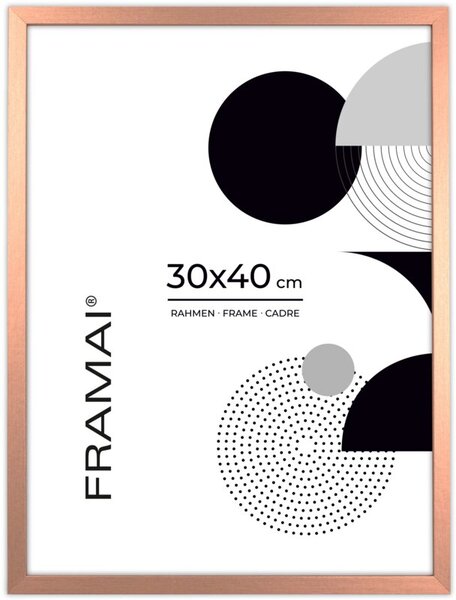 Ramka na zdjęcia 30x40 cm rama MDF ramki do zdjęć 40x30 cm kolor miedziany FRAMAI®