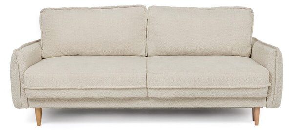 Beżowa rozkładana sofa z materiału bouclé 215 cm Patti – Bonami Selection