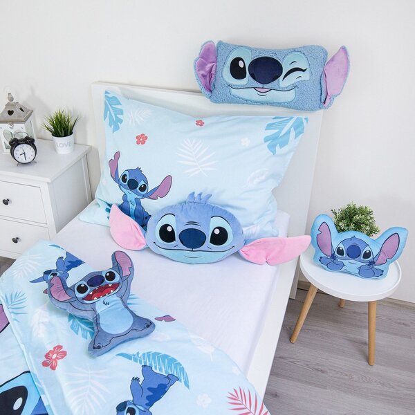 Polarowa poduszka dziecięca 41x32 cm Lilo and Stitch "Blue" – Jerry Fabrics
