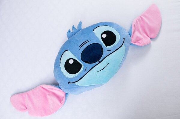 Polarowa poduszka dziecięca 41x32 cm Lilo and Stitch "Blue" – Jerry Fabrics