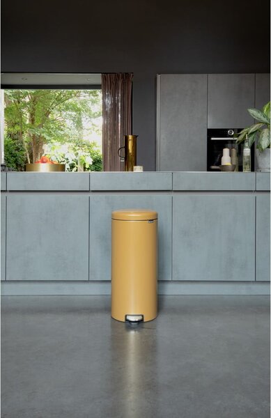 Stalowy kosz na śmieci z pedałem w kolorze złota 30 l NewIcon – Brabantia