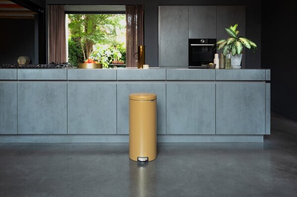 Stalowy kosz na śmieci z pedałem w kolorze złota 30 l NewIcon – Brabantia