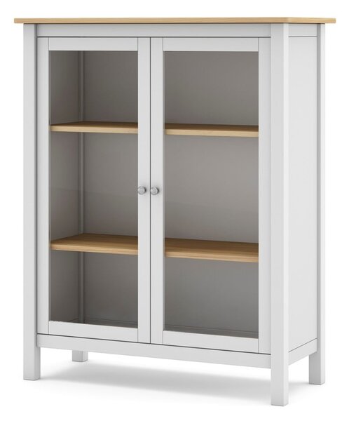 Biało-naturalna witryna z drewna sosnowego 90x110 cm Misti – Marckeric