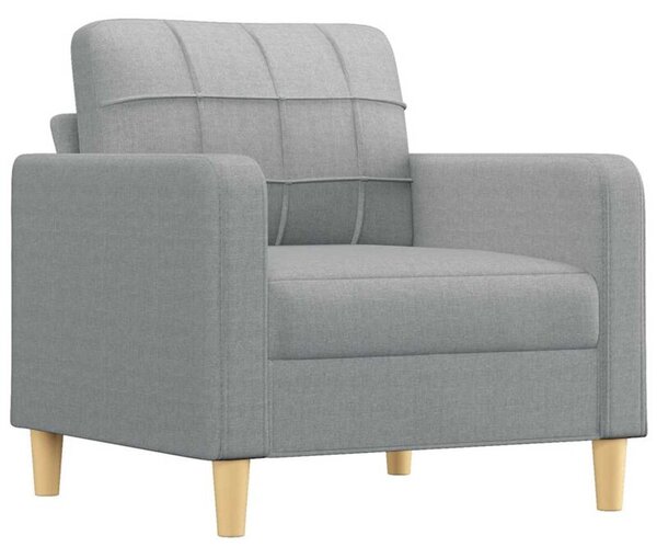 Fotel, jasnoszary, 60 cm, obity tkaninÄ