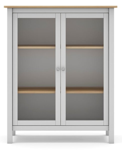 Biało-naturalna witryna z drewna sosnowego 90x110 cm Misti – Marckeric