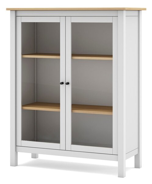 Biało-naturalna witryna z drewna sosnowego 90x110 cm Misti – Marckeric