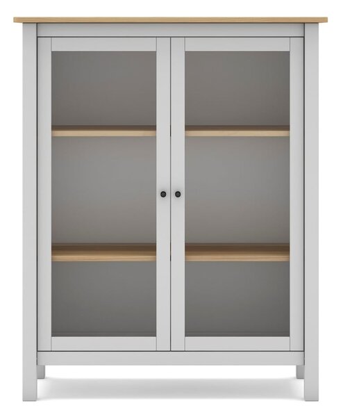 Biało-naturalna witryna z drewna sosnowego 90x110 cm Misti – Marckeric