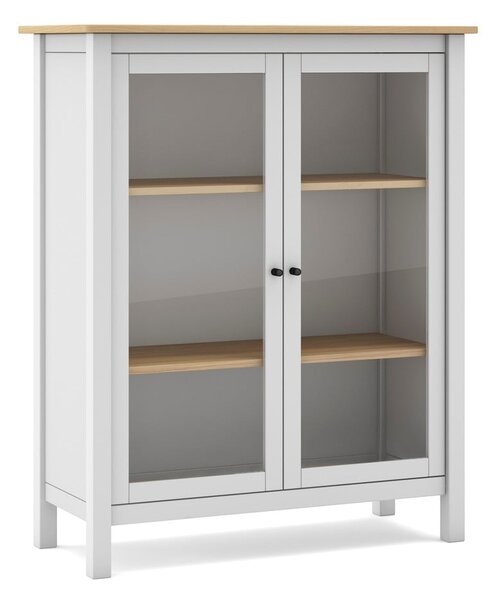 Biało-naturalna witryna z drewna sosnowego 90x110 cm Misti – Marckeric