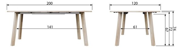 Stół rozkładany WOOOD Lange, ⌀ 120 cm