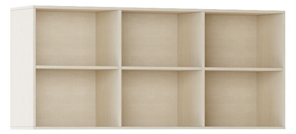 Biblioteka ścienna INTEGRO, 835 x 1750 x 400 mm, 6 półek, brzoza