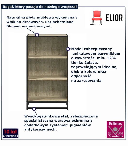 Regał do biura dąb sonoma H9-C68