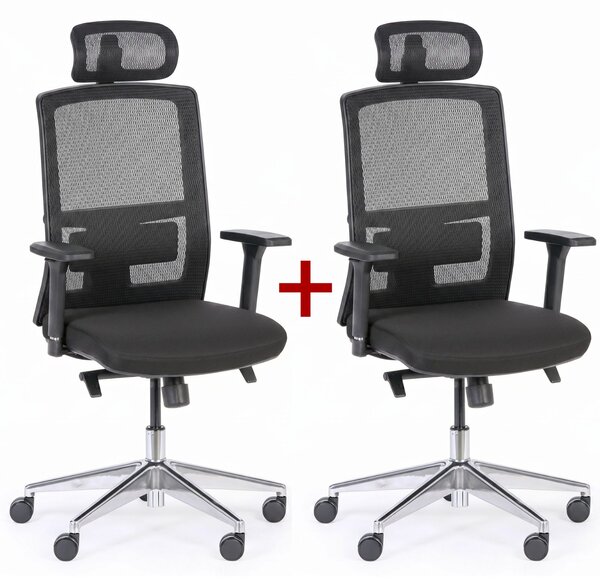 Krzesło biurowe NED MF 1+1 GRATIS, czarny