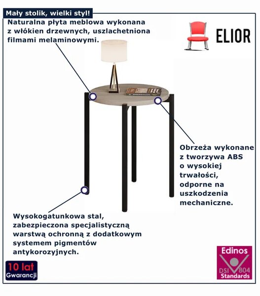 Minimalistyczny stolik kawowy dąb sonoma K4-M47