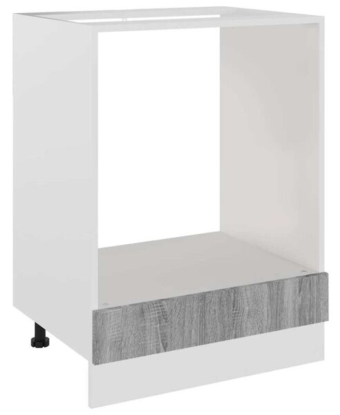 Szafka pod piekarnik, riga, szary dąb sonoma, 60x46x81,5 cm