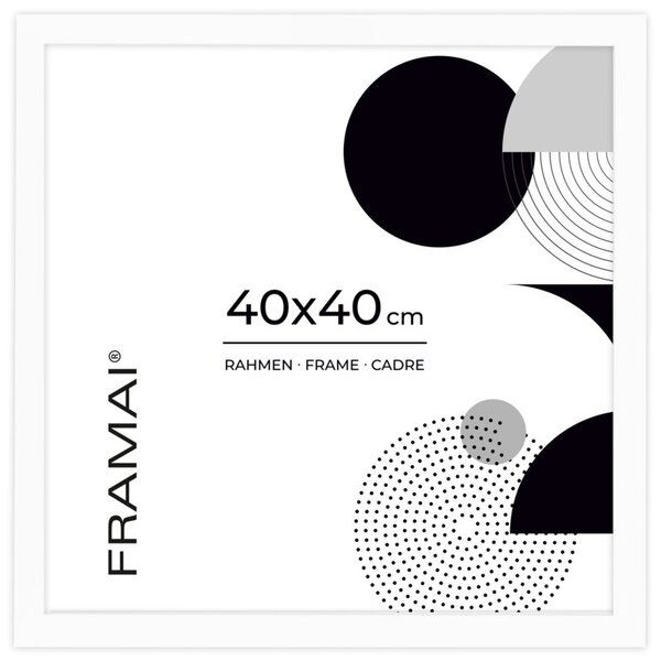 Biała ramka na zdjęcia w rozmiarze 40x40 cm FRAMAI®