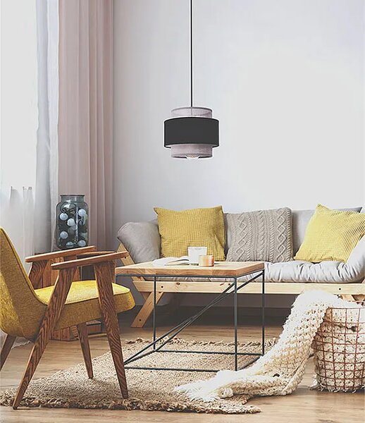 Lampa wisząca z tkaninowym abażurem Z1-Z86