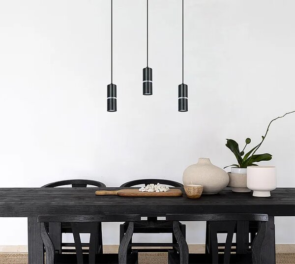 Lampa wisząca z 3 metalowymi kloszami - 12X A562 A5-P89