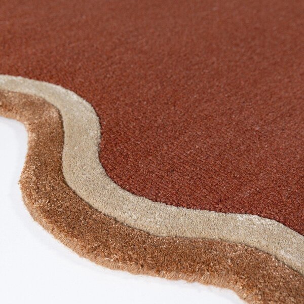 Dywan z mieszanki wełny tkany ręcznie w kolorze terakoty 160x230 cm Rivo Wool – Flair Rugs