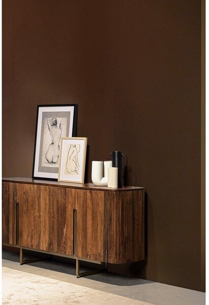 Komoda z litego drewna mango w kolorze złota/w naturalnym kolorze 160x75x40 cm Vilas – Bizzotto