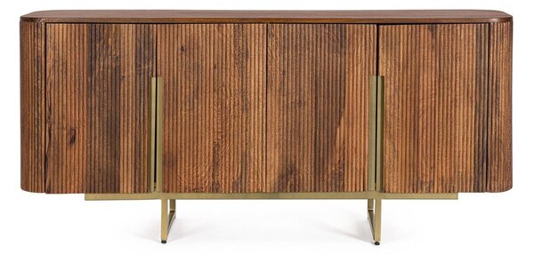 Komoda z litego drewna mango w kolorze złota/w naturalnym kolorze 160x75x40 cm Vilas – Bizzotto