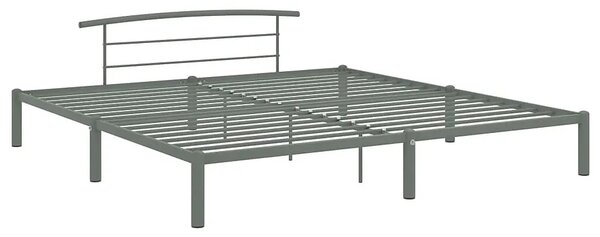 Szare metalowe łóżko małżeńskie 200x200 cm K4-T88