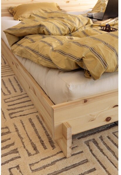 Łóżko dwuosobowe z litego drewna sosnowego ze stelażem 180x200 cm w jasnym naturalnym kolorze Latch – Karup
