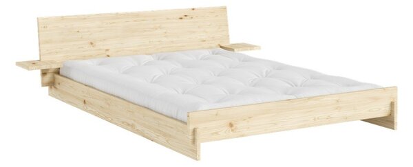 Łóżko dwuosobowe z litego drewna sosnowego ze stelażem 180x200 cm w jasnym naturalnym kolorze Latch – Karup