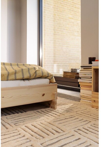 Łóżko dwuosobowe z litego drewna sosnowego ze stelażem 180x200 cm w jasnym naturalnym kolorze Latch – Karup