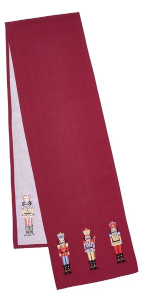 Bawełniany bieżnik ze świątecznym motywem 220x32 cm Christmas Nutcracker – Catherine Lansfield