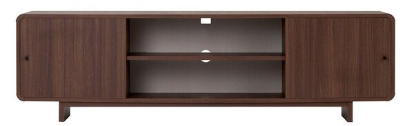 Szafka pod TV w dekorze orzecha w ciemnym naturalnym kolorze 180x52x34 cm Mirel – Nordure