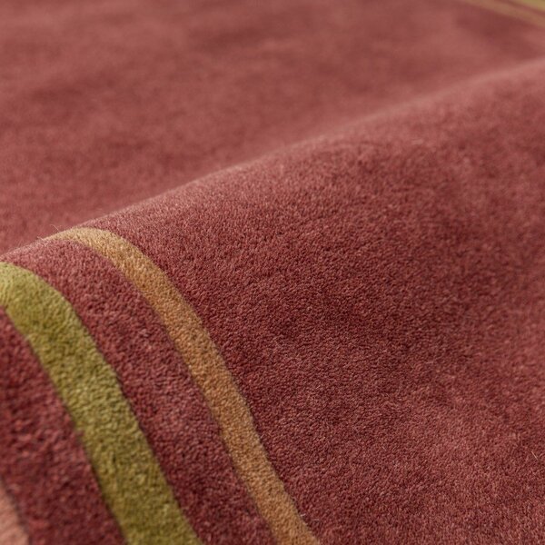 Bordowy wełniany okrągły dywan tkany ręcznie ø 120 cm Lois – Flair Rugs