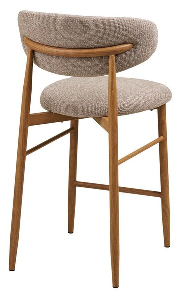 Beżowy/w naturalnym kolorze tapicerowany hoker (wysokość siedziska 65 cm) Levanto – House Nordic