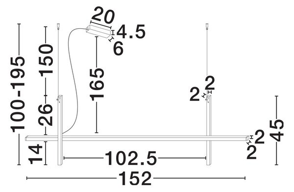 Aluminiowa lampa wisząca LED w matowym białym kolorze z kloszem ze szkła akrylowego Looma – Nova Luce