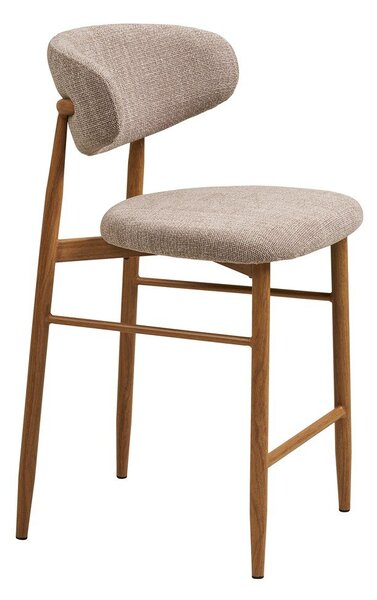 Beżowy/w naturalnym kolorze tapicerowany hoker (wysokość siedziska 65 cm) Levanto – House Nordic