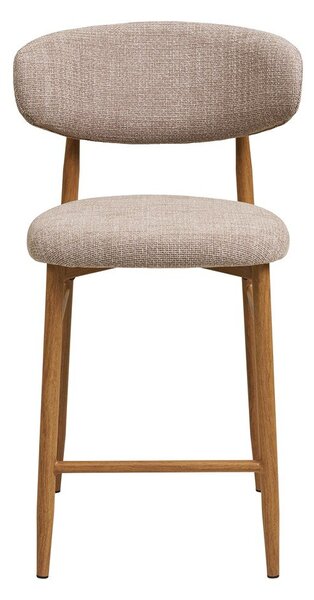 Beżowy/w naturalnym kolorze tapicerowany hoker (wysokość siedziska 65 cm) Levanto – House Nordic