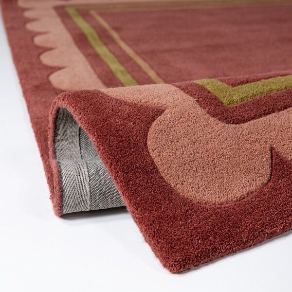 Bordowy wełniany dywan tkany ręcznie 120x170 cm Lois – Flair Rugs