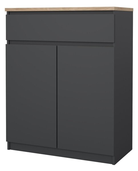 Ciemnoszara komoda 80x100x40 cm Naia – Tvilum
